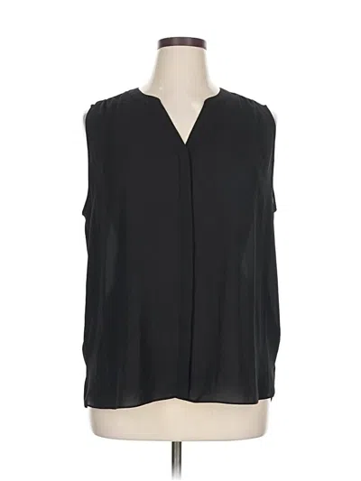 Pre-owned Nydj Sleeveless Blouse In Black