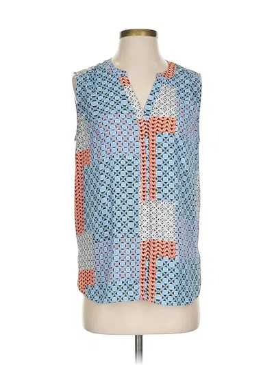 Pre-owned Nydj Sleeveless Blouse In Blue