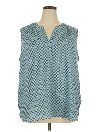 Pre-owned Nydj Sleeveless Blouse In Blue