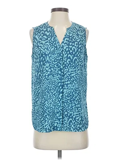 Pre-owned Nydj Sleeveless Blouse In Blue