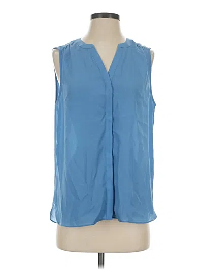 Pre-owned Nydj Sleeveless Blouse In Blue