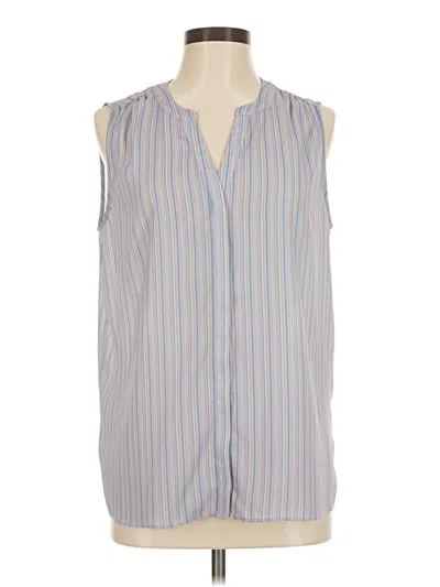 Pre-owned Nydj Sleeveless Blouse In Gray