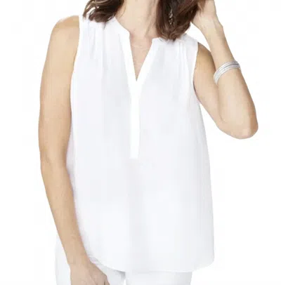 Nydj Sleeveless Blouse In Optic White