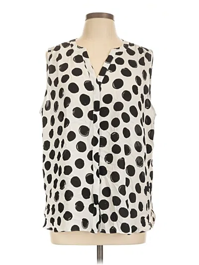 Pre-owned Nydj Sleeveless Blouse In Ivory