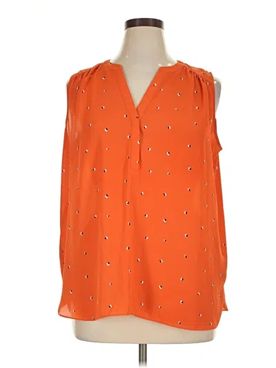 Pre-owned Nydj Sleeveless Blouse In Orange