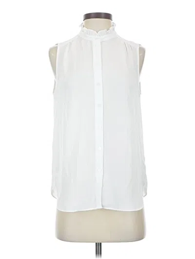 Pre-owned Nydj Sleeveless Blouse In White