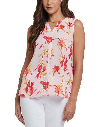 NYDJ SLEEVELESS PLEAT BACK BLOUSE