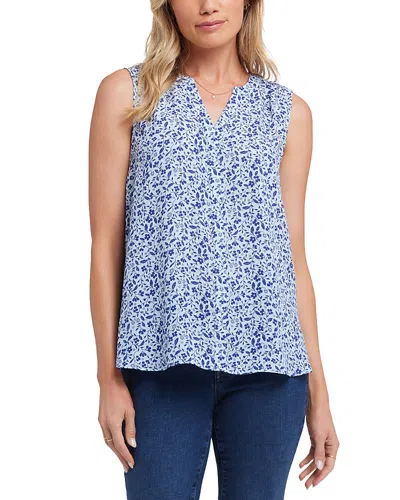 NYDJ SLEEVELESS PLEAT BACK BLOUSE