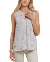 Nydj Sleeveless Pleat Back Blouse In Antonia