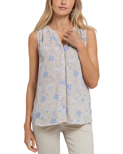 Nydj Sleeveless Pleat Back Blouse In Antonia