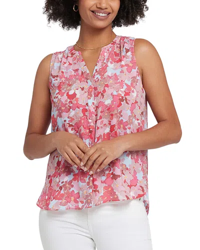 NYDJ SLEEVELESS PLEAT BACK BLOUSE