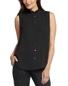 Nydj Sleeveless Ruffled Top In Black