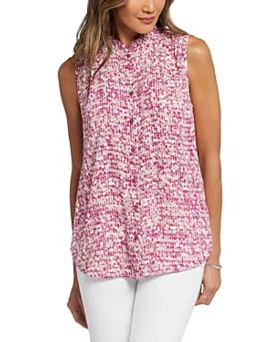 Nydj Sleeveless Ruffled Top In Pink Moon