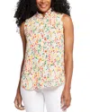 Nydj Sleeveless Ruffled Top In Veronica Springs