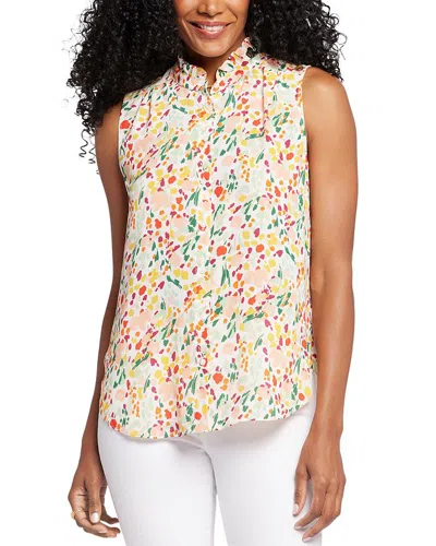 Nydj Sleeveless Ruffled Top In Veronica Springs