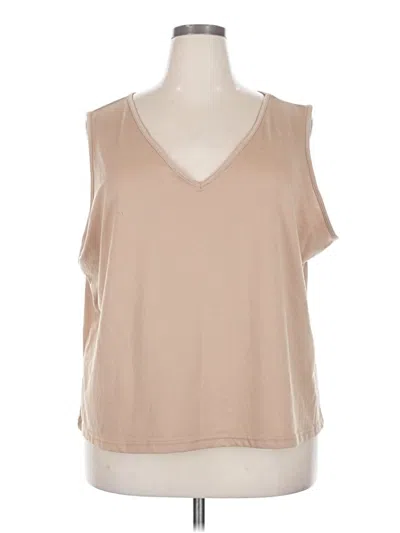 Pre-owned Nydj Sleeveless T-shirt In Brown