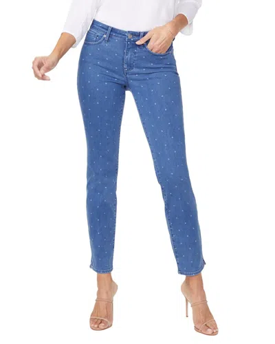 Nydj Slim Beachside Polka Dot Ankle Crop Jean In Multi