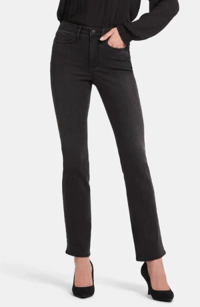 Nydj Billie Ankle Slim Bootcut Jeans In Black