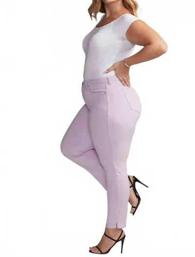 Nydj Slim Straight Ankle Jeans In Lilac Petal In Pink