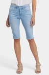 Nydj Sophie Side Slit Denim Shorts In Canary Beach