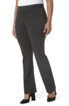Nydj Stretch Knit Straight Leg Pants In Charcoal Heathered