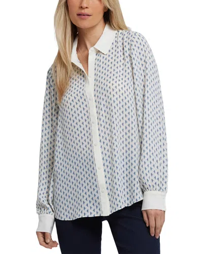 Nydj Taylor Print Shirt In White