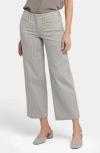 Nydj Teresa High Rise Ankle Wide Leg Jeans In Hidden Lodge In Hidden Lodge Stripe