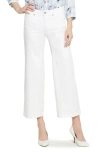 Nydj Womens Solid Cotton Ankle Pants In Optic White