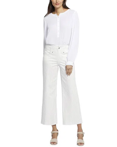 Nydj Teresa Beach Cruise Stripe Wide Leg Jean In Multi