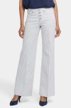 Nydj Teresa Button Fly Wide Leg Jeans In Palencia Stripe