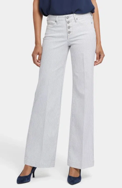Nydj Teresa Button Fly Wide Leg Jeans In Palencia Stripe