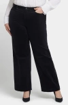 Nydj Teresa Corduroy Wide Leg Pants In Black