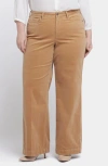 Nydj Teresa Corduroy Wide Leg Pants In Sand Dune