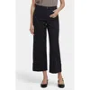 Nydj Teresa Cuffed High Waist Ankle Wide Leg Jeans In Black