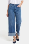 Nydj Teresa Deepwater Lake Wide Leg Jean In Blue