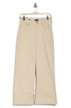 Shop Nydj Teresa Cuffed Wide Leg Jeans In White Creek