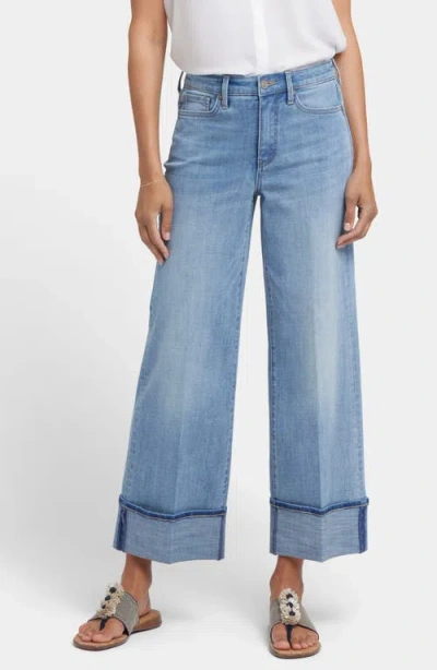 Nydj Teresa Deep Cuff Wide Leg Jeans In Madison River