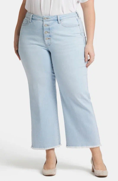 Nydj Teresa Exposed Button High Waist Ankle Wide Leg Jeans In Oceanfront
