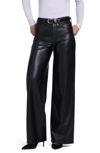 Nydj Teresa Faux Leather Wide Leg Pants In Black