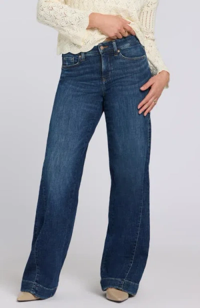 Nydj Teresa Godet Wide Leg Jeans In Blue