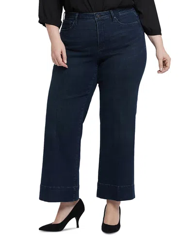 Nydj Teresa High Rise Wide Leg Jeans In Obsidian Blue