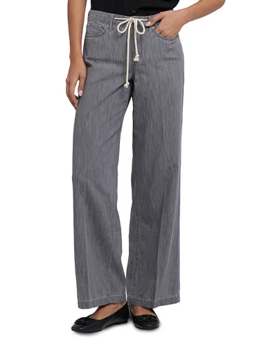 Nydj Teresa High Rise Wide Leg Jeans In Pearl Versailles In Gray