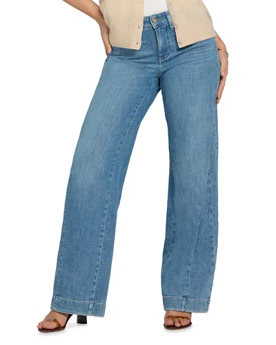 Nydj Teresa High Rise Wide Leg Side Godet Jeans In Dawn Rock In Blue