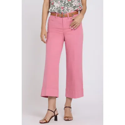 Nydj Teresa High Waist Wide Leg Ankle Jeans In Pink