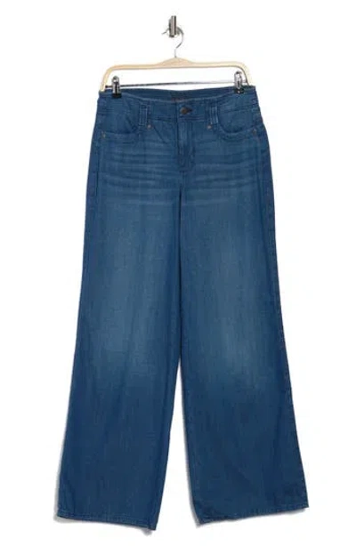 Nydj Teresa High Waist Wide Leg Clean Hem Jeans In Mission Blue