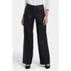 Nydj Teresa High Waist Wide Leg Coated Jeans In Black Coated