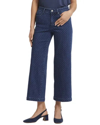 NYDJ TERESA INDIGO MAISON GEO WIDE LEG JEAN