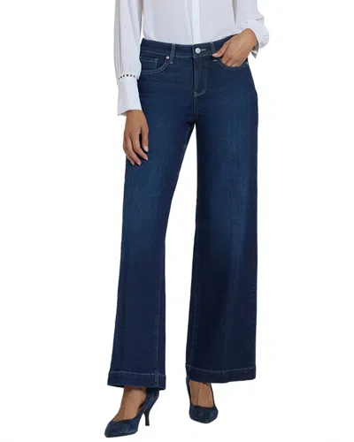 Nydj Teresa Midnight Breeze Wide Leg Jean In Blue