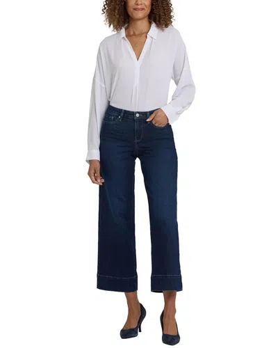 Nydj Teresa Midnight Breeze Wide Leg Jean In Black