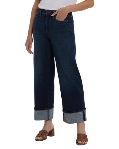 Nydj Teresa Moulin Blue Wide Leg Jean In Multi